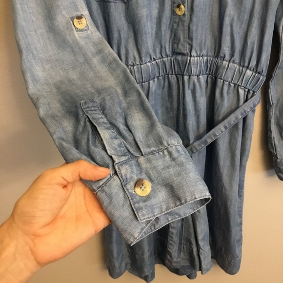 New York & Company Chambray Utility Romper Size L NWOT - Picture 6 of 16